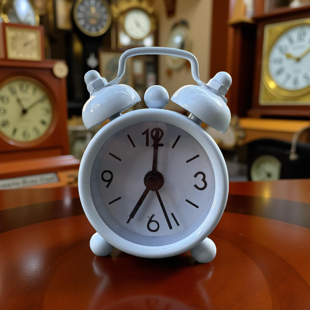 Stylish Mini Metal Alarm Clock – Compact, Classic