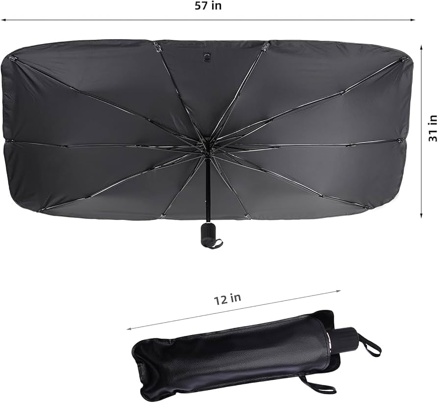 Car Shade Front Windshield, Sun Shade Car Windshield Sunshade Car Umbrella, Foldable Car Windshield Shade Fits Various Sizes