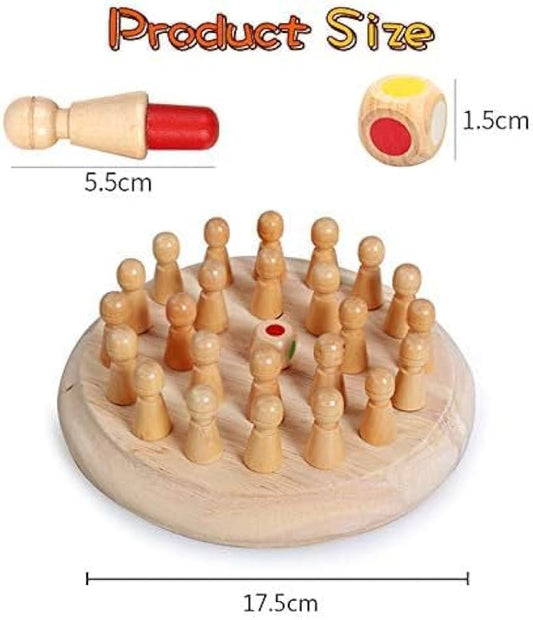 Wooden Memory Match Stick Chess Game Color Memory Board Game for Kids Educational Logic Puzzle Toy for Boys, Girls & Family Fun