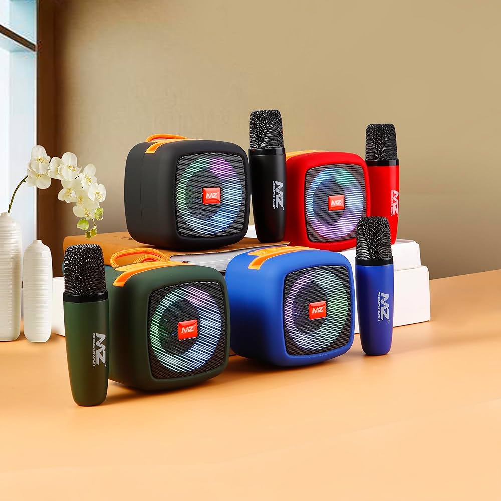 MZ S660 (Portable Bluetooth Speaker) Dynamic Thunder Sound & High Bass with Wireless Mic, RGB Light, 5W Power with 1200mAh
