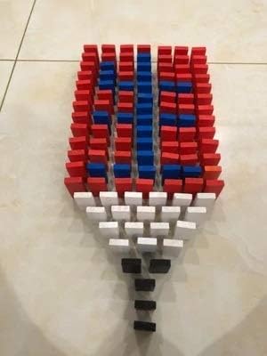 120 pcs Colorful Wooden Domino Block Set for Kids Educational and Learning Activity Game Play | Helps in Skill Development and Color Recognition (12 Colors)