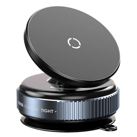 Vacumm Suction Cup Phone Mount Magnetic Car Cell Phone Holder| 360 Rotation | Vacuum Lock Holder for Multipurpose Use | Heavy Duty | Reusable Wall Holder for Kitchen, Bathroom, Desk