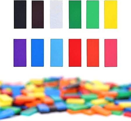 120 pcs Colorful Wooden Domino Block Set for Kids Educational and Learning Activity Game Play | Helps in Skill Development and Color Recognition (12 Colors)