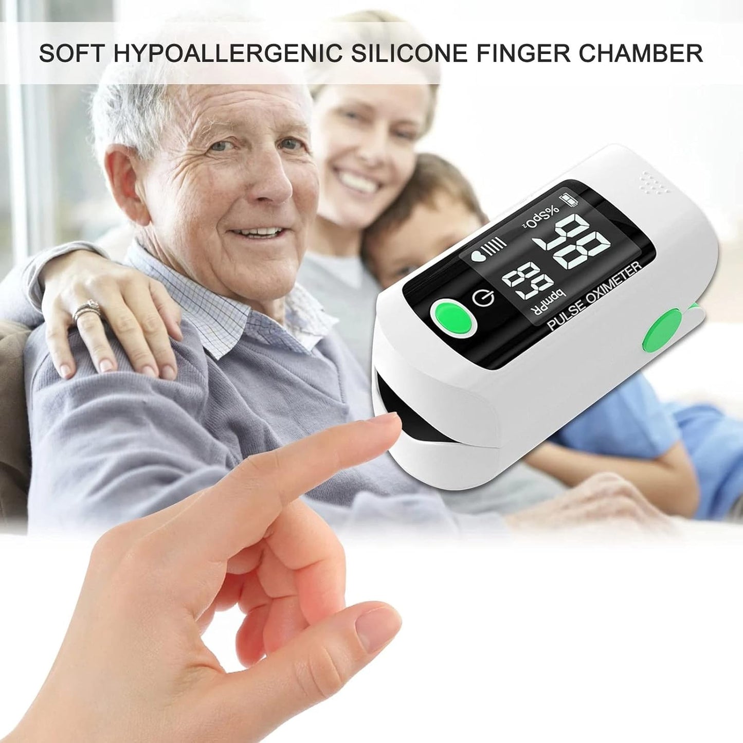 MCP X1805 Pulse Oximeter with Oxygen Saturation Monitor, Heart Rate and SpO2 Levels Oxygen Meter with LED Display Pulse Oximeter