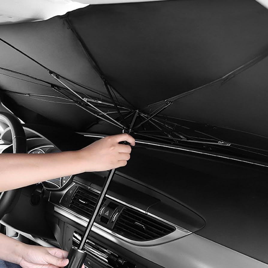Car Shade Front Windshield, Sun Shade Car Windshield Sunshade Car Umbrella, Foldable Car Windshield Shade Fits Various Sizes