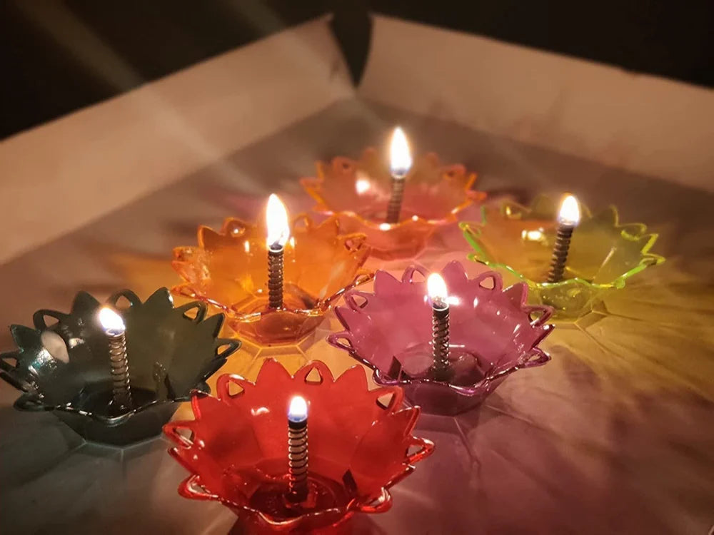 Plastic Festivals 3D Reflection Diya Light