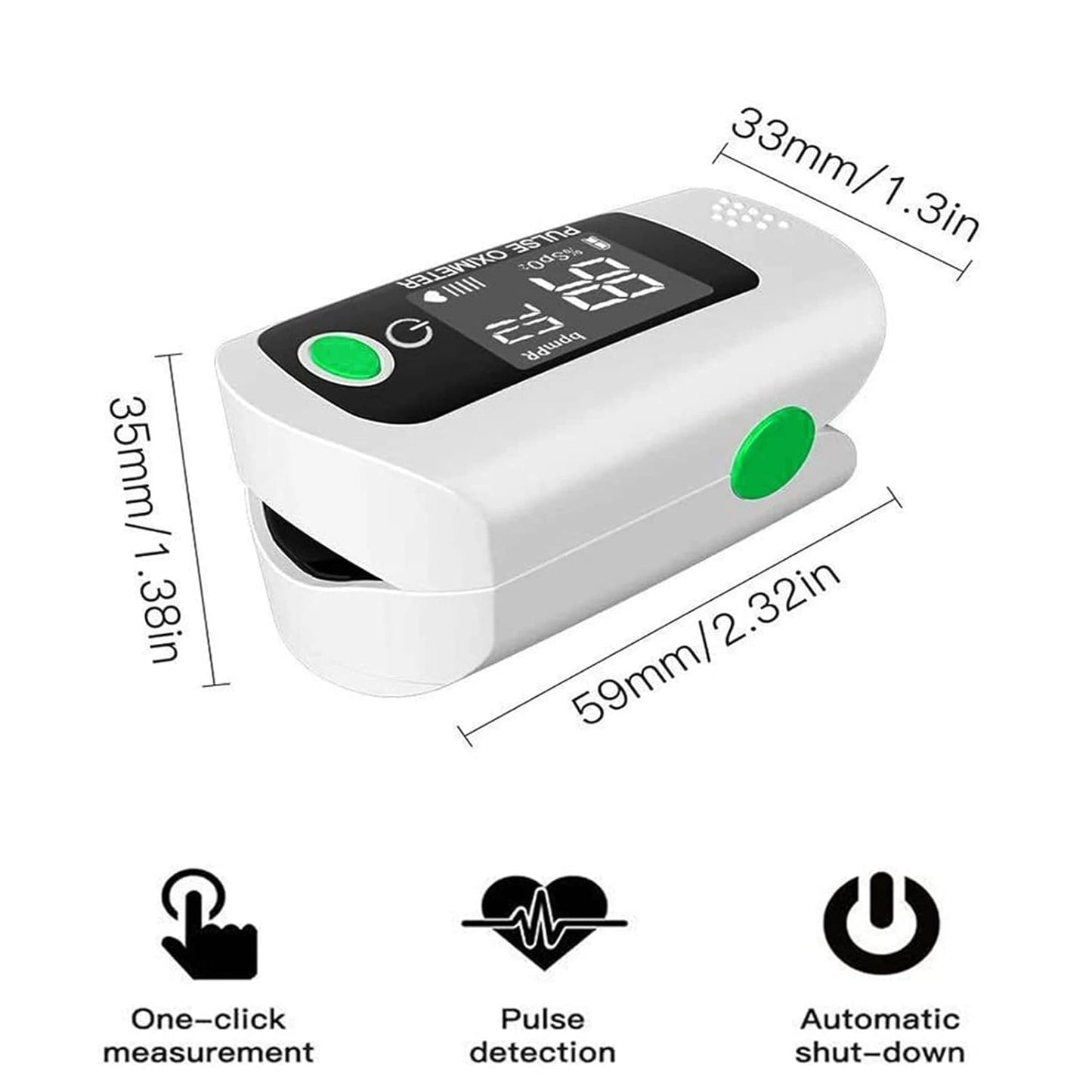 MCP X1805 Pulse Oximeter with Oxygen Saturation Monitor, Heart Rate and SpO2 Levels Oxygen Meter with LED Display Pulse Oximeter