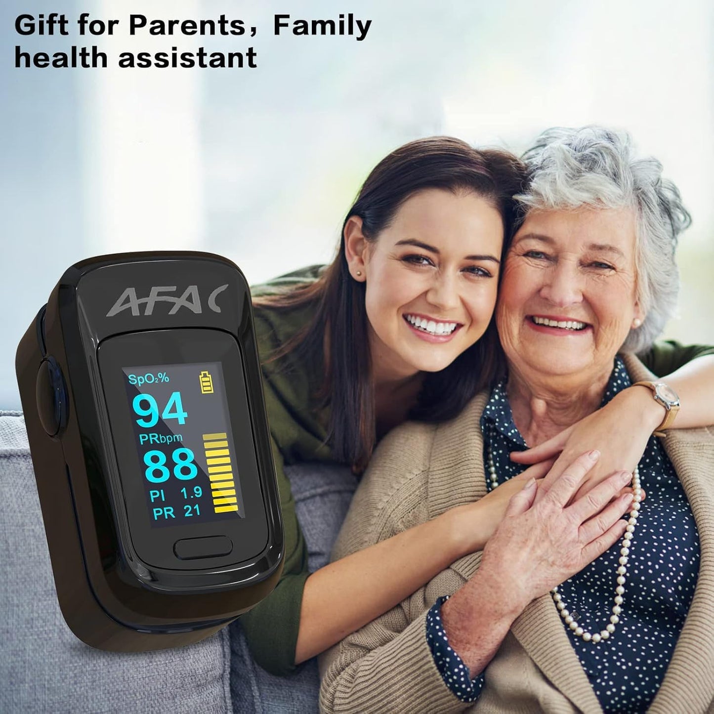 MCP M170 Fingertip advanced OLED Type fingertip Pulse Oximeter measures Oxygen Saturation, Pulse Rate (SpO2), Perfusion Index & Respiratory Rate with Battery (Black)