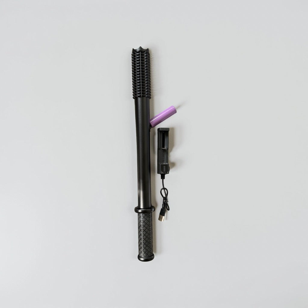 HP-DANDA LED flashlight baton, designed with features for both illumination and potential self-defense