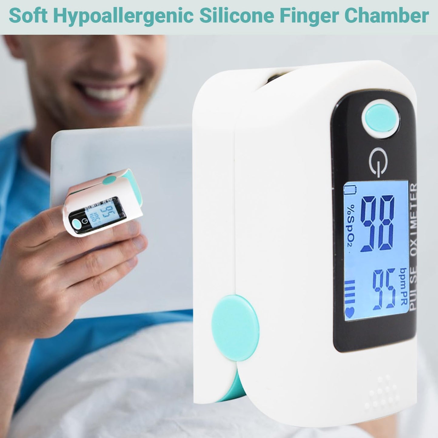 MCP X1805 Pulse Oximeter with Oxygen Saturation Monitor, Heart Rate and SpO2 Levels Oxygen Meter with LED Display Pulse Oximeter
