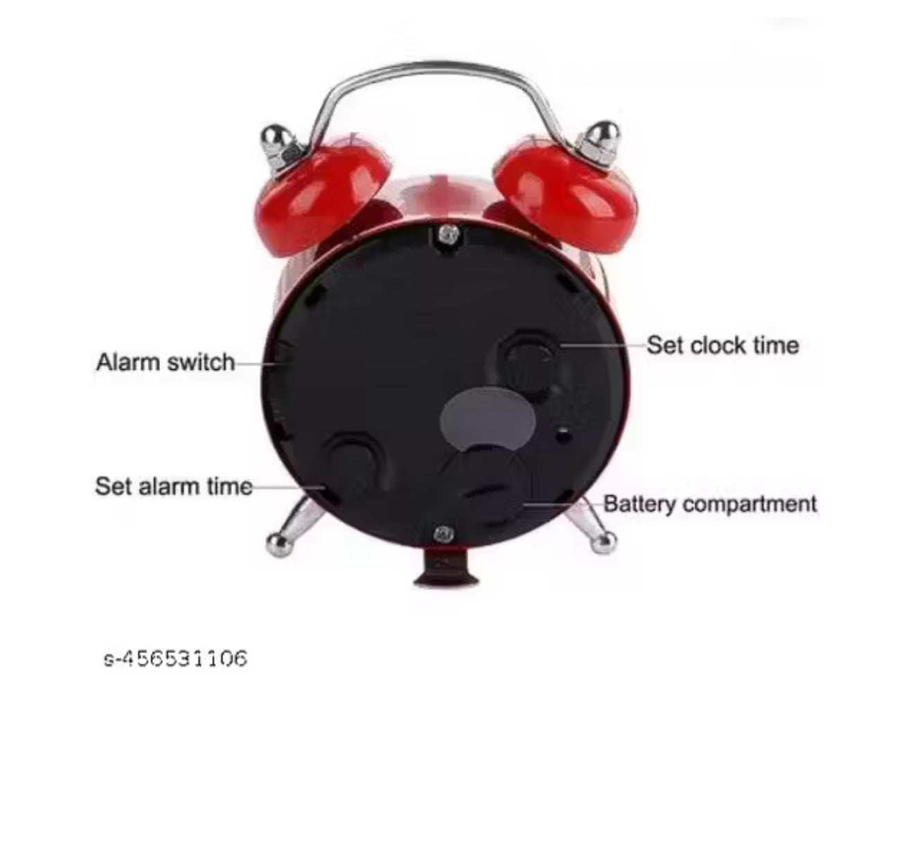 Stylish Mini Metal Alarm Clock – Compact, Classic