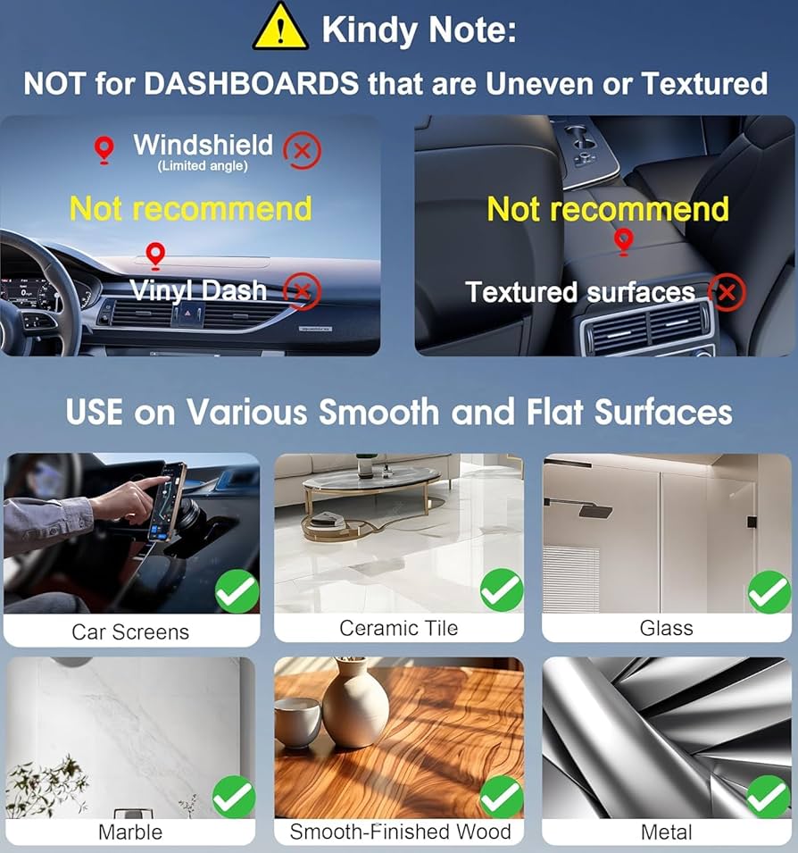 Vacumm Suction Cup Phone Mount Magnetic Car Cell Phone Holder| 360 Rotation | Vacuum Lock Holder for Multipurpose Use | Heavy Duty | Reusable Wall Holder for Kitchen, Bathroom, Desk