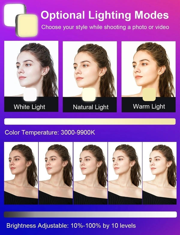 LED Video Light for Phone,Camera,Laptop,Meeting,Photography