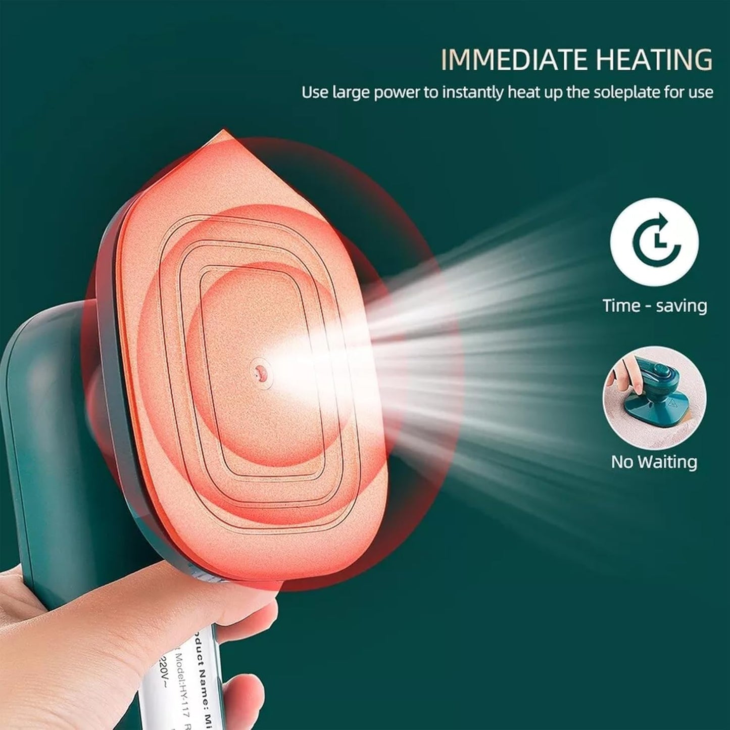 creatives Mini Portable Steam Iron | Mini Ironing Machine for Clothes | Supports Dry and Wet Ironing | Garment Steamer for Home & Travel - Perfect for Gifting,