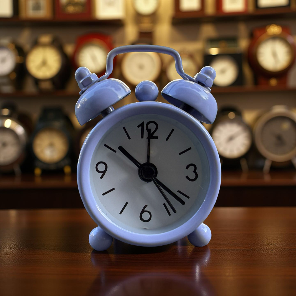 Stylish Mini Metal Alarm Clock – Compact, Classic