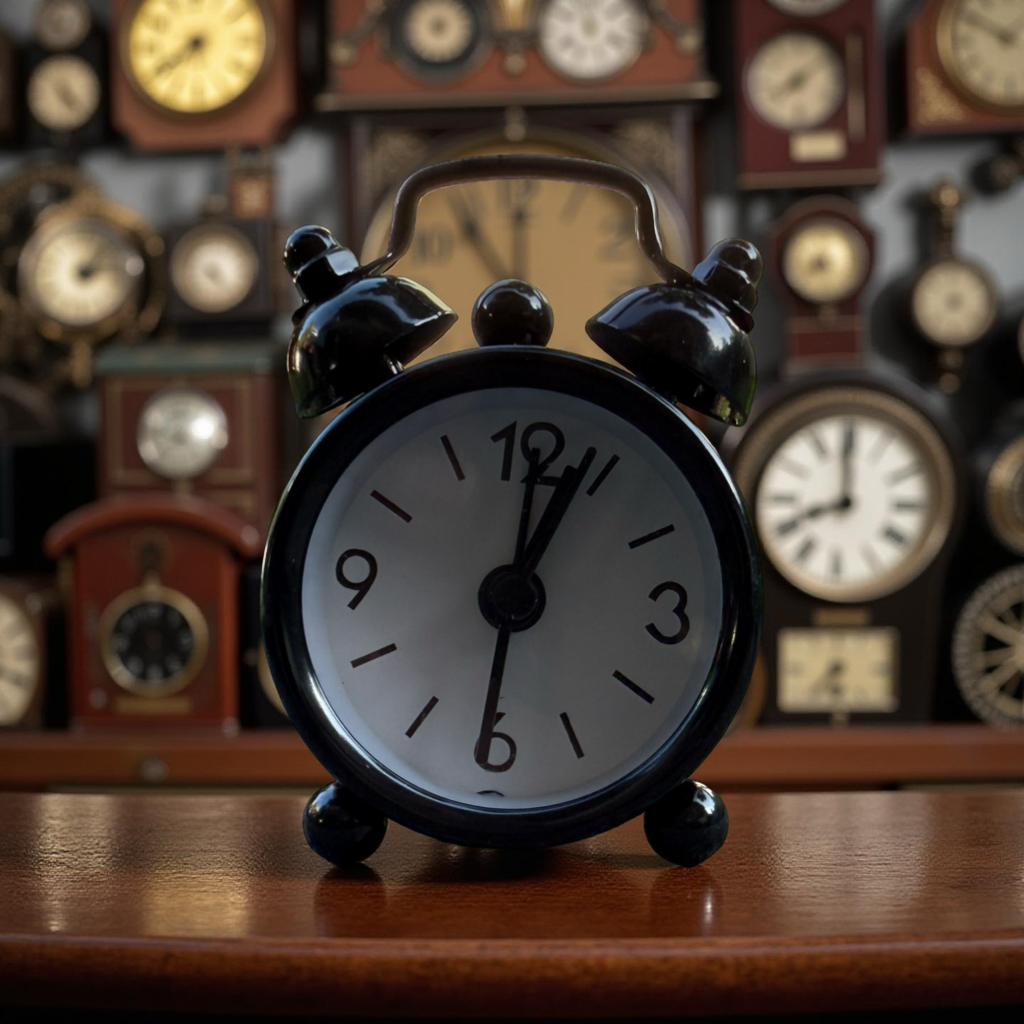 Stylish Mini Metal Alarm Clock – Compact, Classic