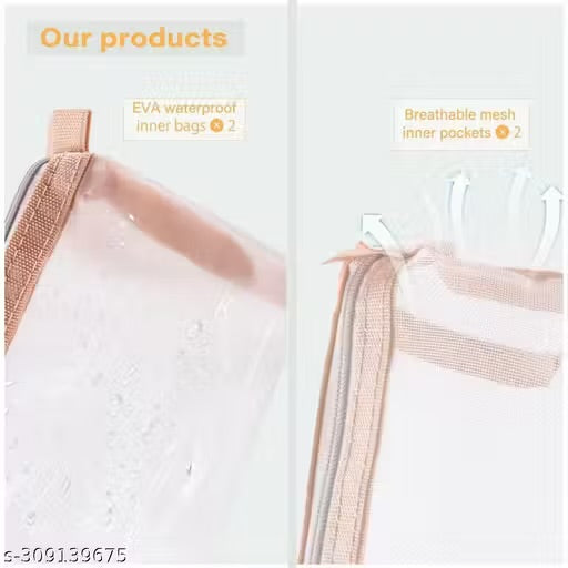 4 in 1 Foldable Toiletry Bag for Travel Detachable Makeup Pouch Cosmetic Organizer Bag for Women