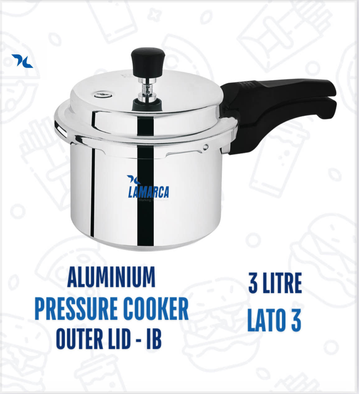 Lato 3 Pressure Cooker Aluminium 3 Litre