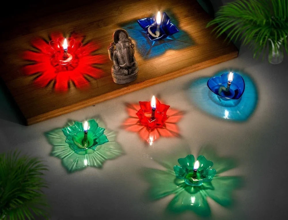 Plastic Festivals 3D Reflection Diya Light
