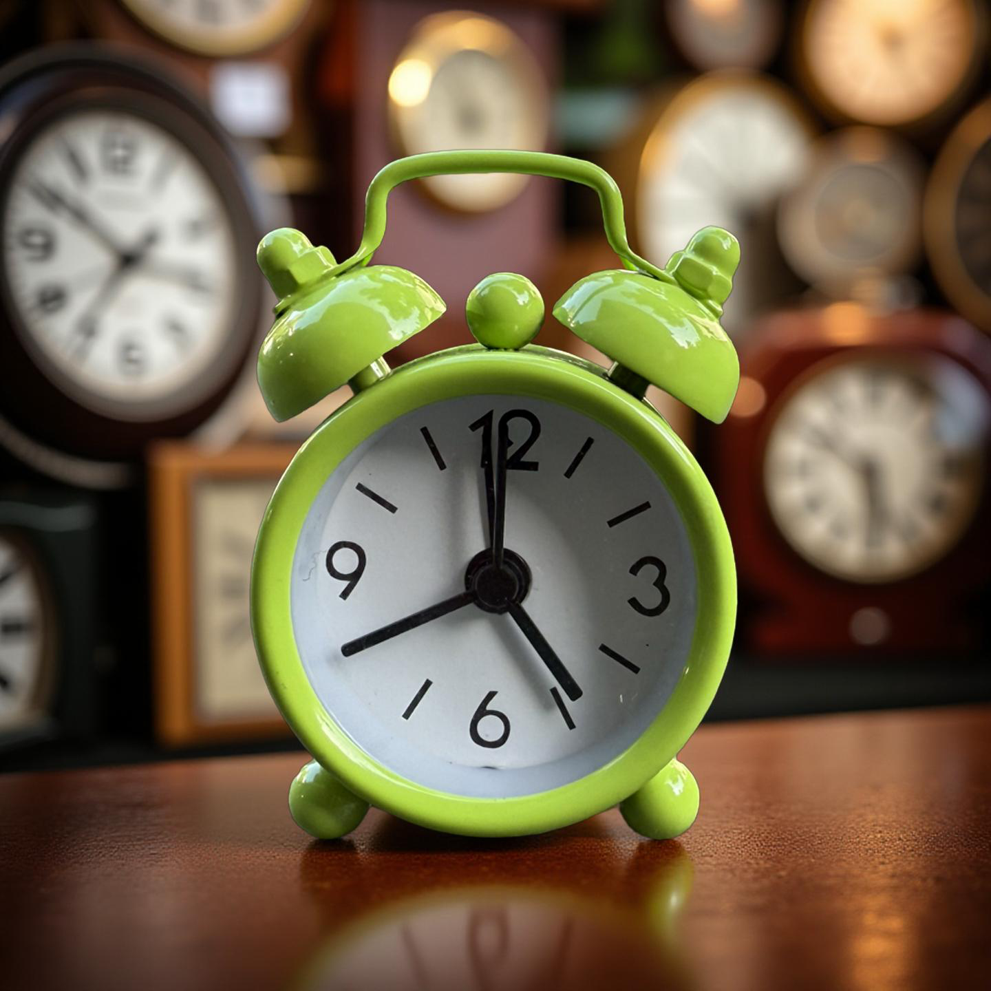 Stylish Mini Metal Alarm Clock – Compact, Classic