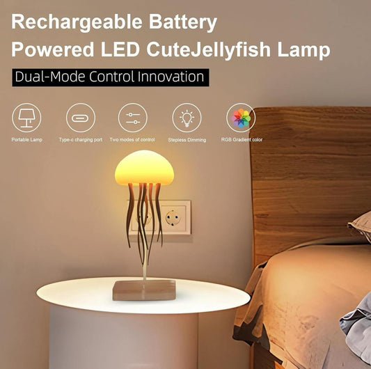 Jellyfish Lamp | Jellyfish Lamp with Dancing Legs | RGB Gradient Jellyfish Bedside Lamp