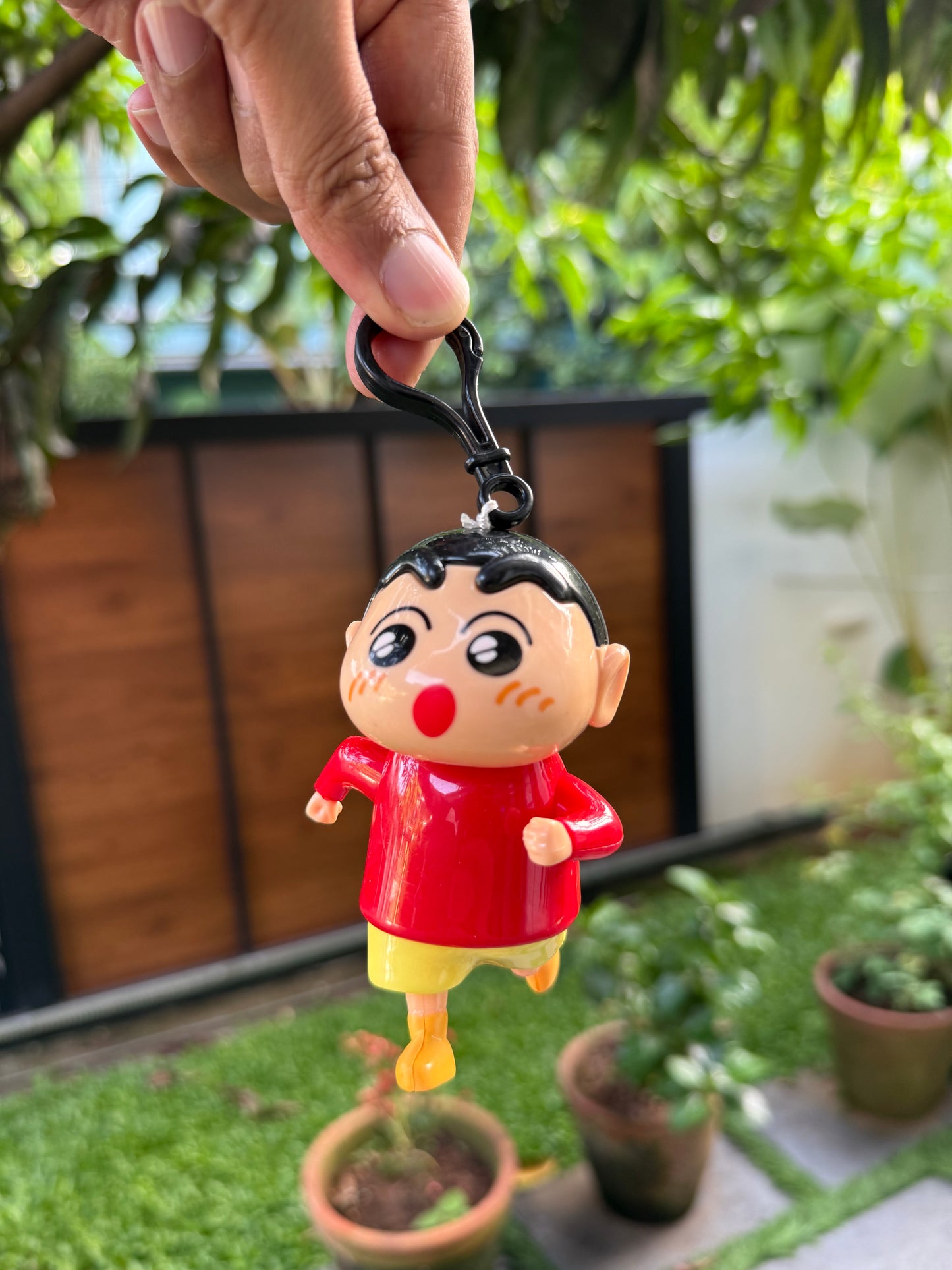 Shinichan Race-Ready Pull String Keychain