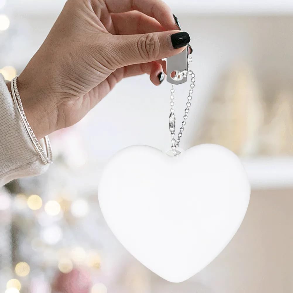 Heart-Shaped Touch Sensor LED Purse Light | USB-C Rechargeable, Auto-Off Feature | Compact Clip-On Bag Lamp for Handbags, Backpacks, and Totes | Ideal Gift for Women and Friends | (Pack of 1)