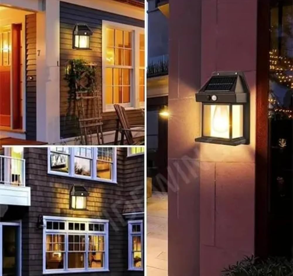 Solar Interaction Wall Lamp | Automatic On/Off Outdoor Light with Motion Sensor | 1200mAh Battery, 120° Sensor, 600LM Brightness | Modern Luxury Design for Villas & Courtyards (1)
