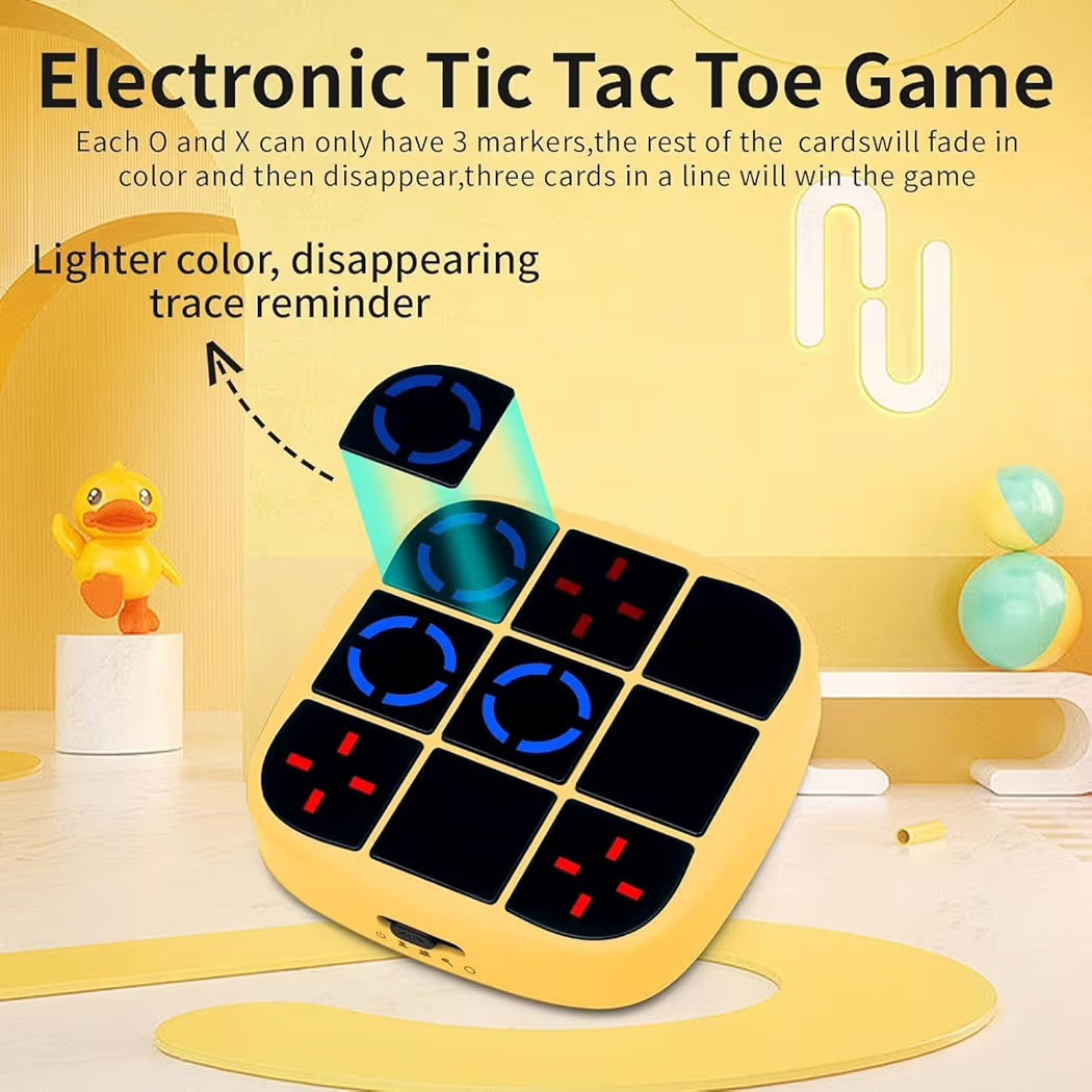 Tic Tac Toe Bolt Game 4-in-1 Handheld Portable Electronic Toy, Educational Board Games Puzzle for Kids and Adults, Perfect for Travel, Road Trips, and Birthday Gifts - Fun Memory Game