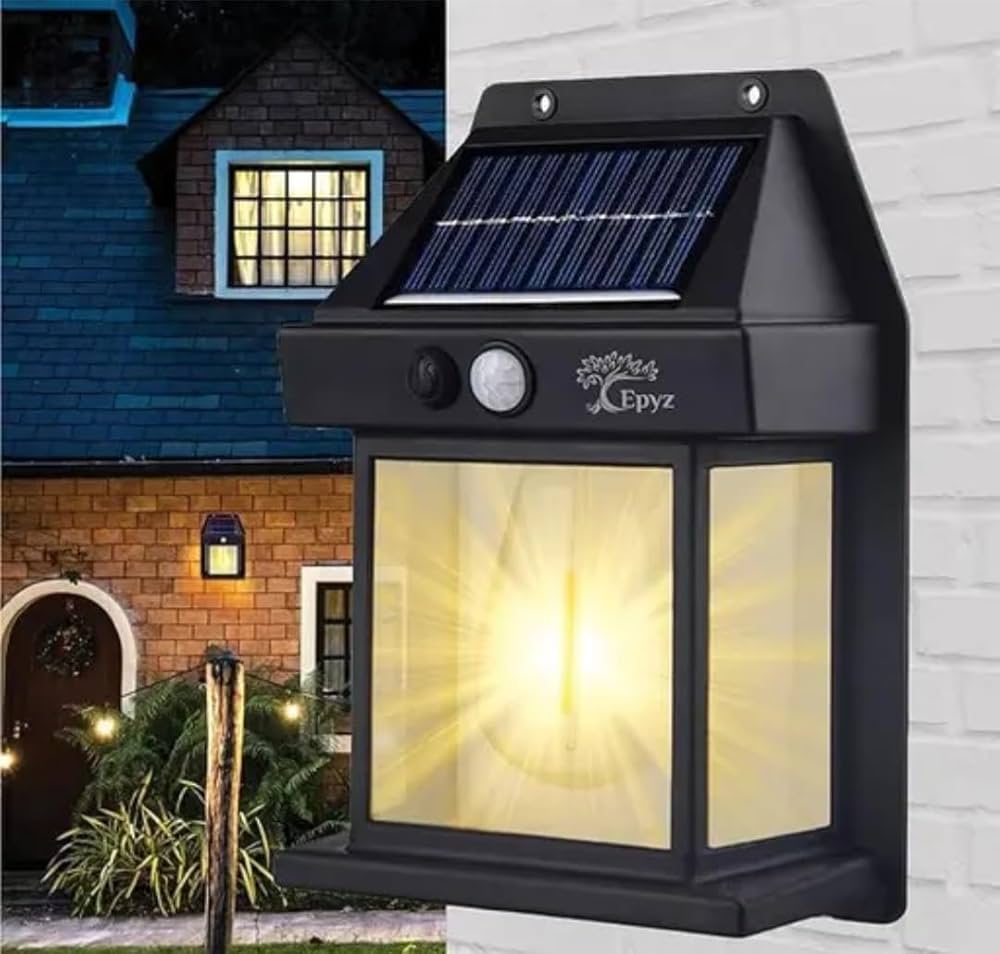 Solar Interaction Wall Lamp | Automatic On/Off Outdoor Light with Motion Sensor | 1200mAh Battery, 120° Sensor, 600LM Brightness | Modern Luxury Design for Villas & Courtyards (1)
