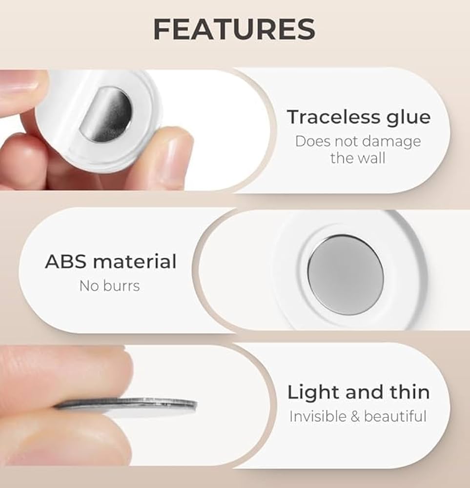 4Pcs Magnetic Remote Control Holder Wall Mount, Hole Free TV Remote Holder Self-Adhesive, Remote Control Holder Organizers for Tv Backside As Well As Fan and Air Conditioner