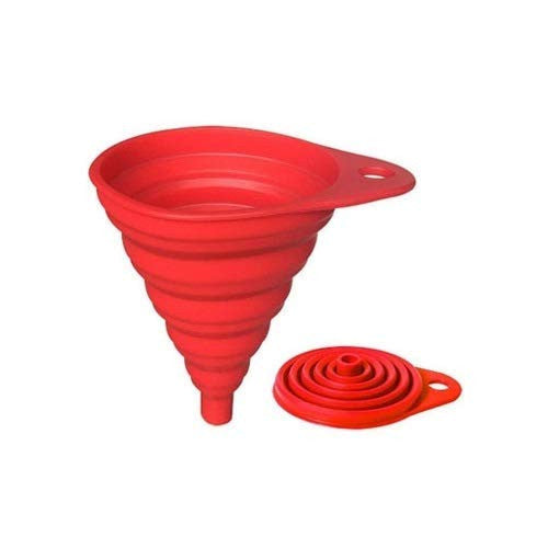 Silicone Collapsible Funnel, Foldable Kitchen Funnels Hopper for Water Bottle Liquid Powder Transfer, Collapsible Portable Funnel (2)