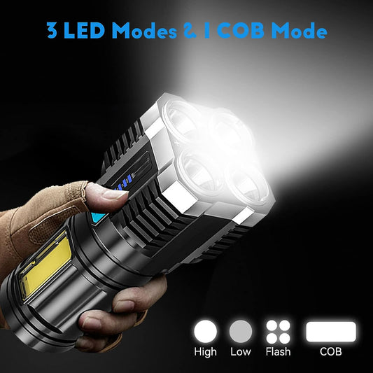 4 Core Super Bright Flashlight
