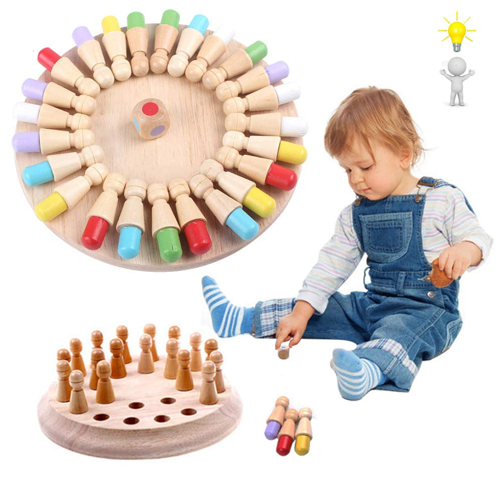 Wooden Memory Chess Game