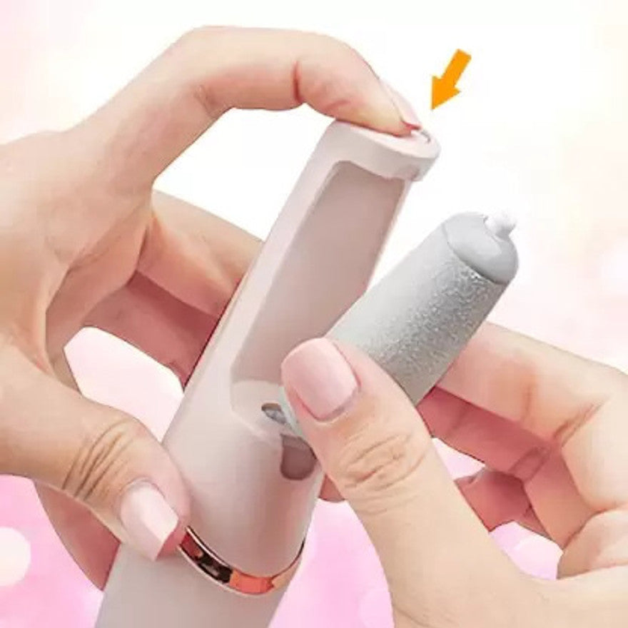 Foot Callus Remover for Dead Skin, Rechargeable Pedicure Device for Women Feet with 2 Roller Heads, Women Pedicure Kit for Feet