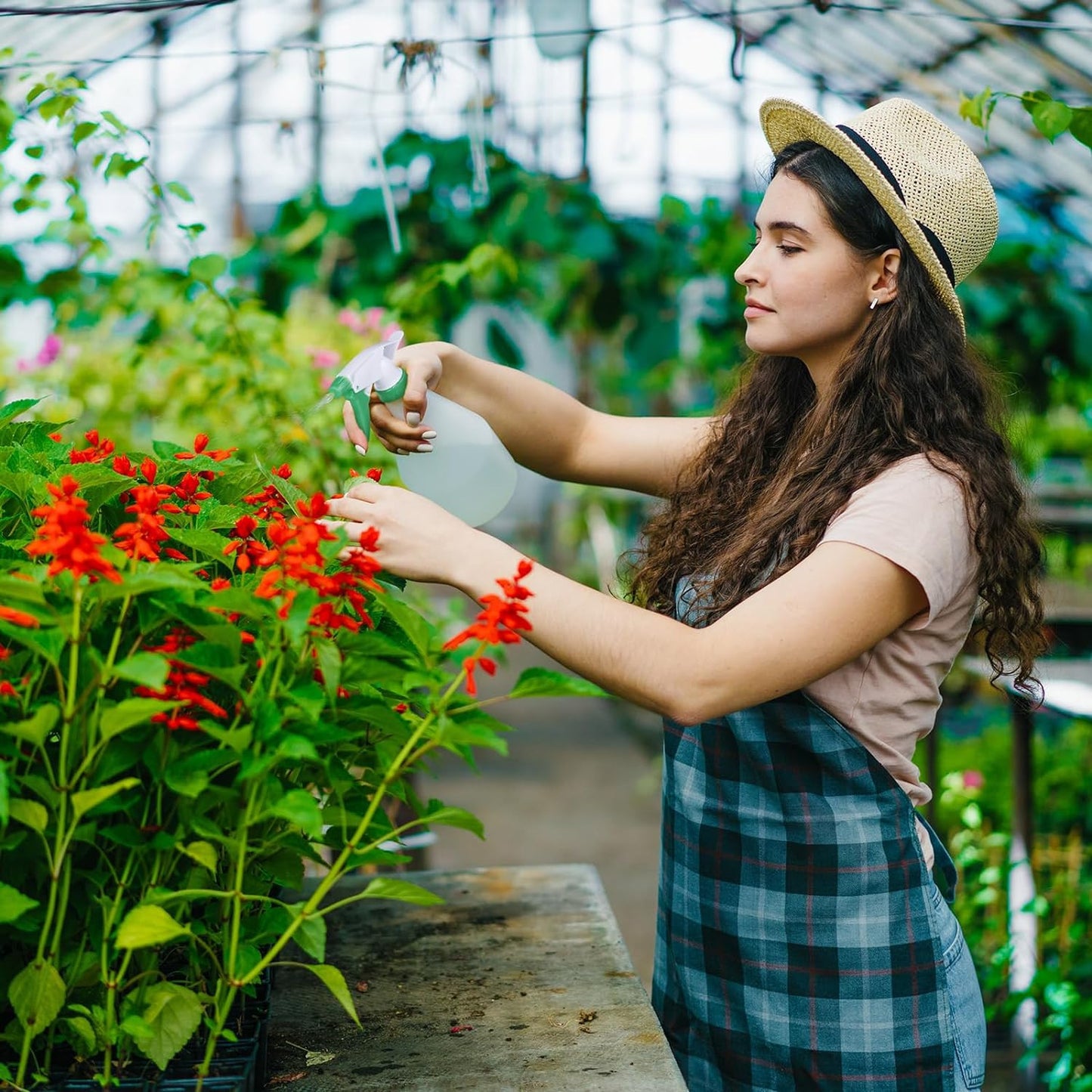 Trigger Sprayer Bottle Replacement Nozzle Plastic Spray Bottle Head with Pipe (1pc), Muticolor