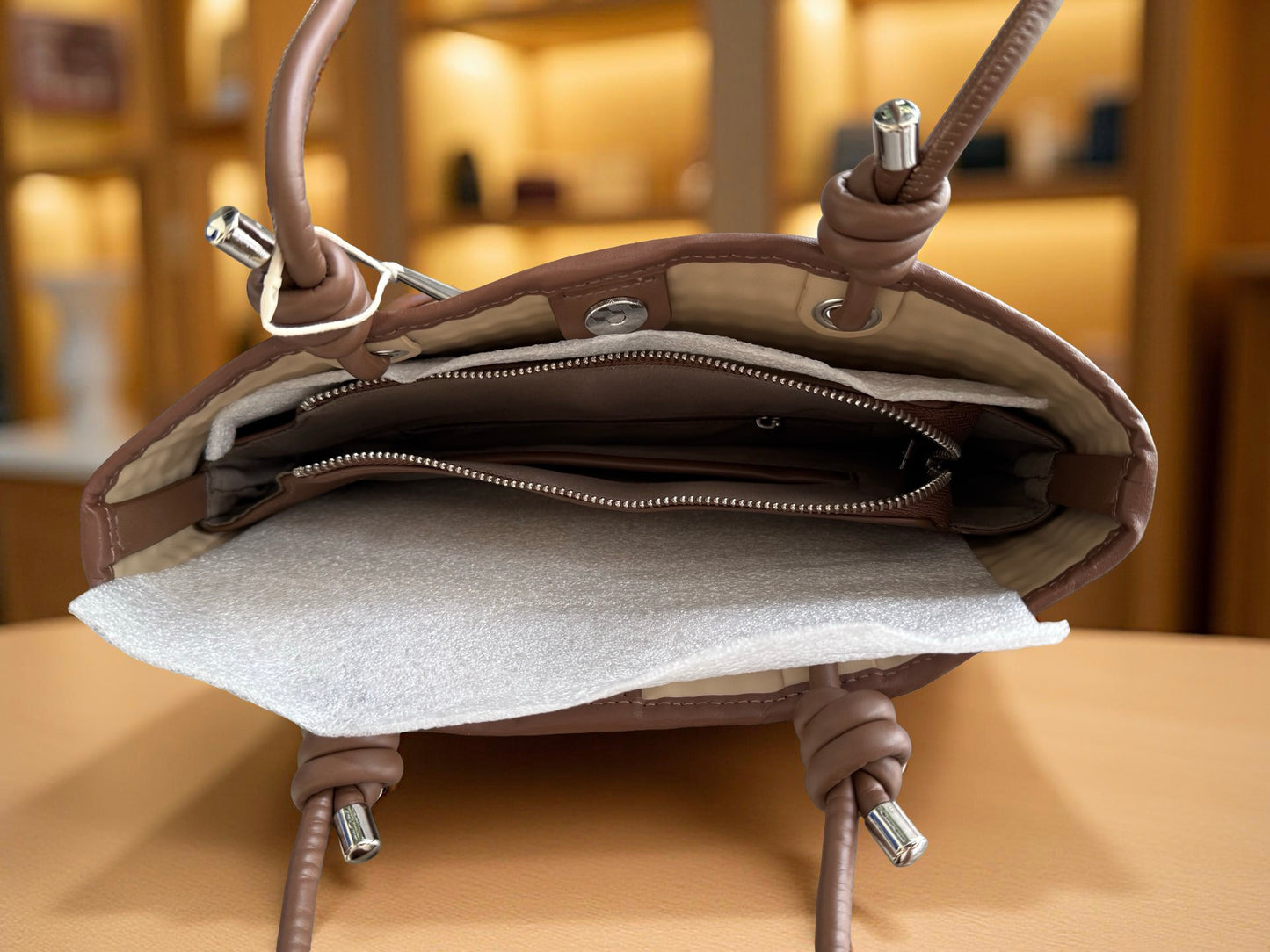 Imported Woven Tote Bag with Magnetic Closure