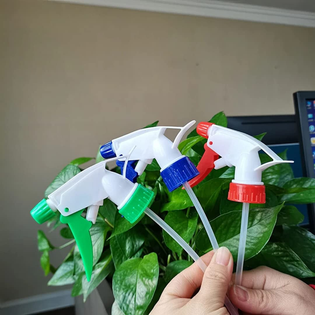 Trigger Sprayer Bottle Replacement Nozzle Plastic Spray Bottle Head with Pipe (1pc), Muticolor