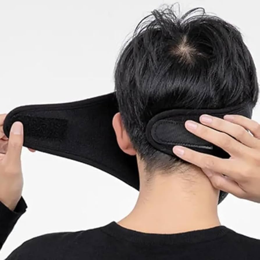 Winter Face Mask with Detachable Goggles, Windproof Full Face Cover, Breathable Head Protection with Ear Coverage, Black