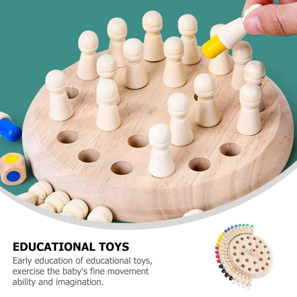 Wooden Memory Chess Game