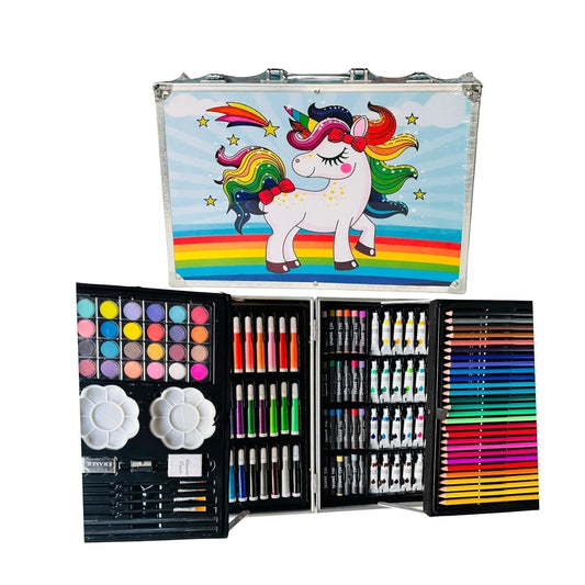Unicorn Drawing Kit – Magical Art Set for Kids & Adults with Colour Pencils, Oil Pastels, Paint Brushes & Accessories – Ideal Gift for Creative Minds