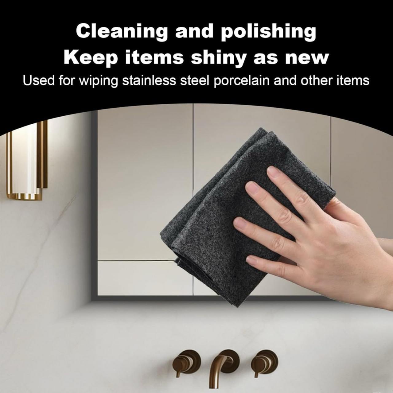 Magic Cleaning Cloth – Reusable Microfiber Cloths (30x30cm), Lint-Free & Streak-Free Miracle Cleaning Towels for Dusting, Drying, Kitchen, Glass & Tea Towels (Pack of 3)