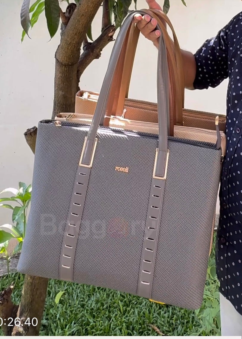 Rosell Executive Tote – Premium Textured Handbag