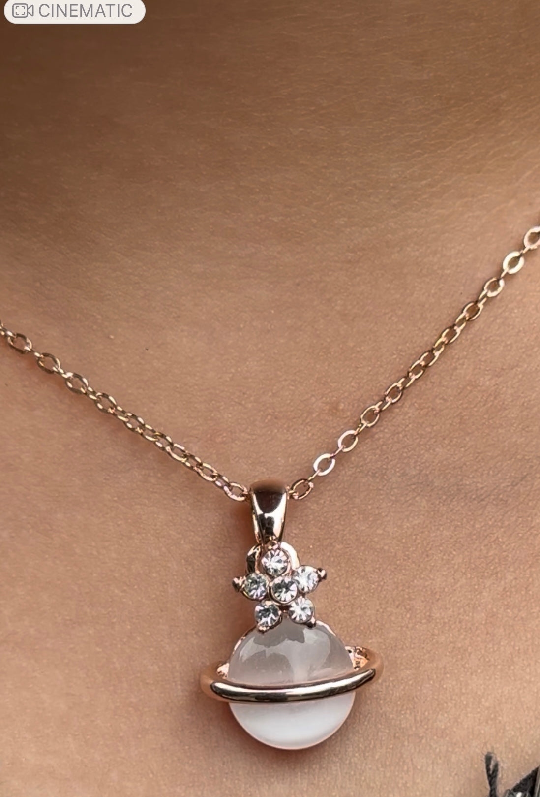 Stylinsteel rose gold necklace