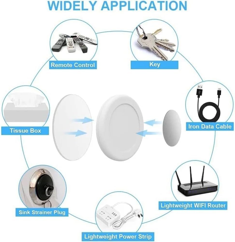 4Pcs Magnetic Remote Control Holder Wall Mount, Hole Free TV Remote Holder Self-Adhesive, Remote Control Holder Organizers for Tv Backside As Well As Fan and Air Conditioner