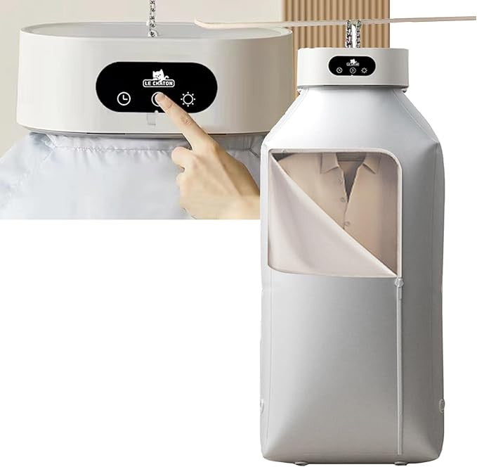 Laundry Dryer Electric Portable Dryer with Timer UV Sterilization 1200 Closet Hot Air Dryer for Apartments