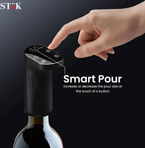 Smart Alcohol Dispenser and Wine Aerator, Peg Measurer Dispenses 1-999ML with Instant Wine Aeration and Self Cleaning