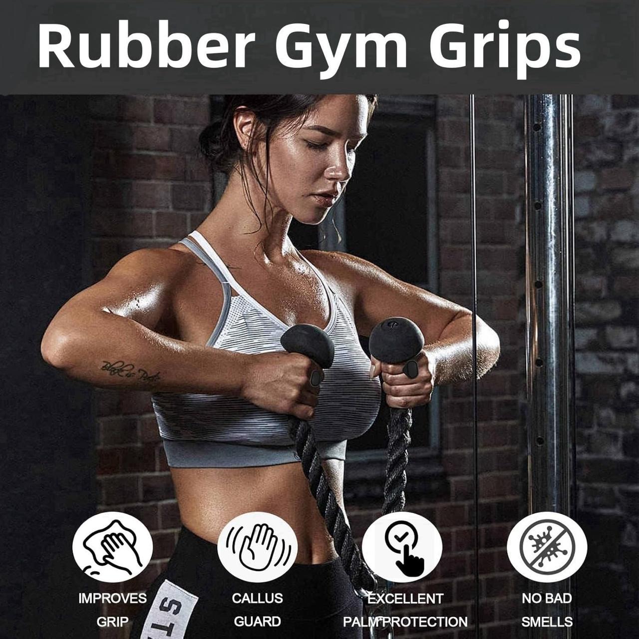 Anti-Slip Workout Grips - Ergonomic Rubber Hand Protector Gloves for Weight Lifting, Pull-Ups, Gym Training and Exercise, for Men and Women
