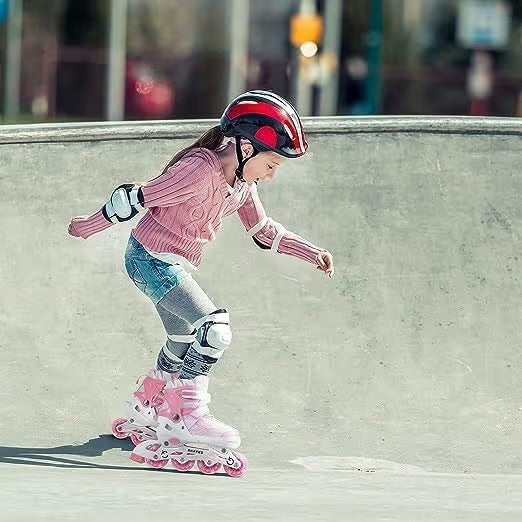 Skating Shoes Inline Skates w/ Light Up Wheels LED Flashing Roller Skates for Kids Boys Girls Adjustable Skating Shoes Comfertable Skate for Outdoor Fun with Roller Skates for 5-16 Yrs Boys and Girls Adjustable Skating Shoes Comfertable Skate for Outdoor