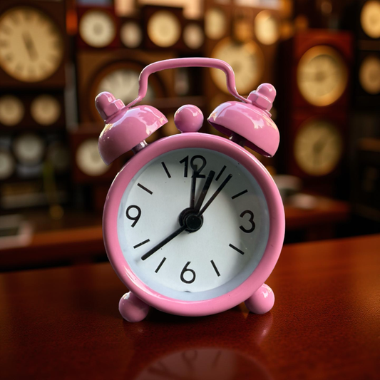 Stylish Mini Metal Alarm Clock – Compact, Classic